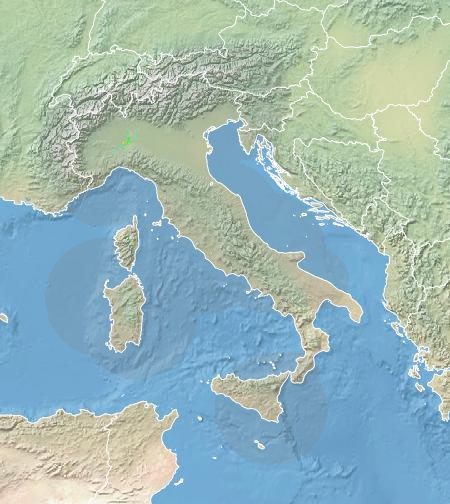 Mappa radar delle precipitazioni sull’Italia